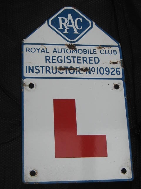 Click the image for more info RAC REGISTERED INSTRUCTOR SIGN RAC