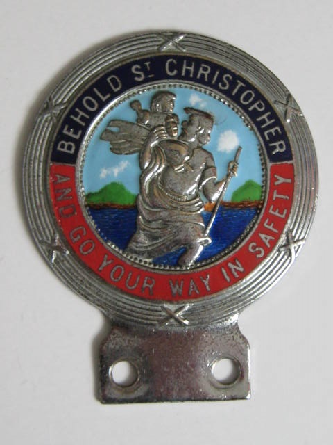 ST. CHRISTOPHER CAR BADGE ST.