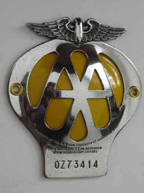 Click the image for more info AA CAR GRILLE BADGE AA