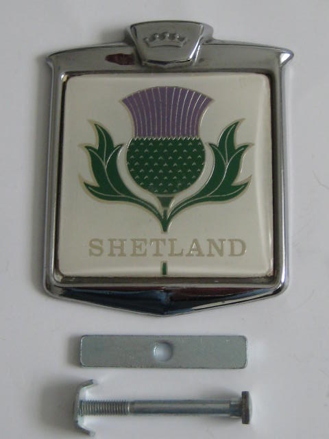 Click the image for more info SHETLAND CAR BADGE SHETLAND
