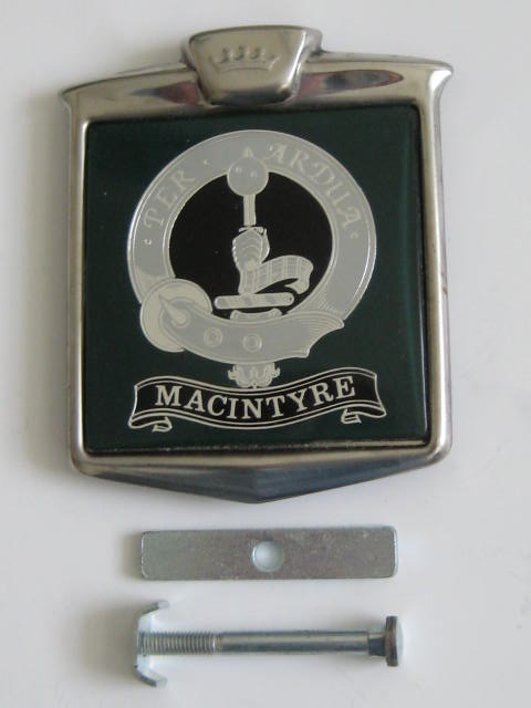 Click the image for more info MACINTYRE COAT OF ARMS, FAMILY CREST CAR BADGE MACINTYRE