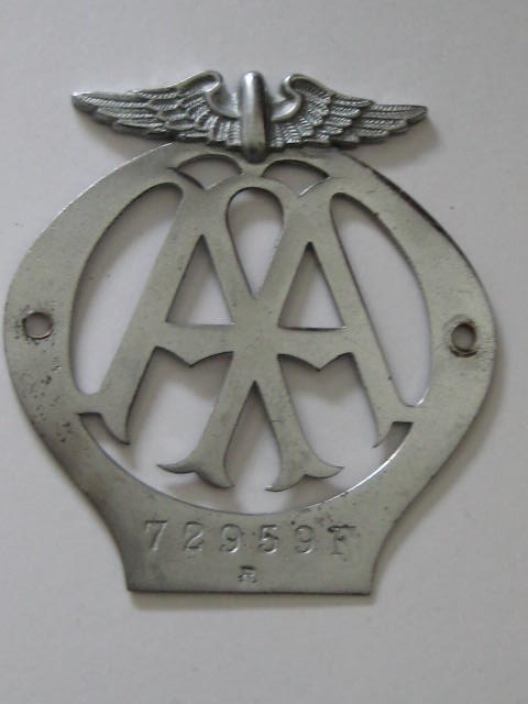 Click the image for more info AA CAR GRILLE BADGE 1930 - 1945 AA