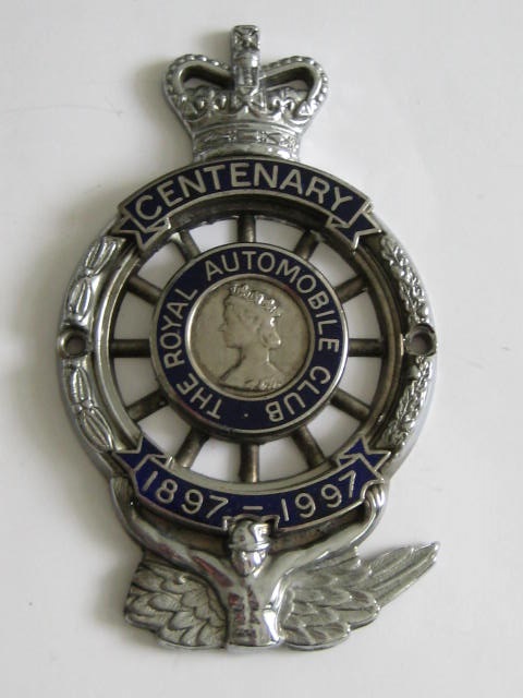 Click the image for more info RAC CENTENARY FULL MEMBER CAR BADGE RAC
