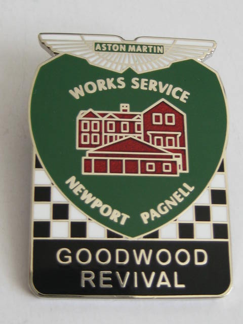 Click the image for more info GOODWOOD REVIVAL ASTON MARTIN WORKS SERVICE PIN BADGE GOODWOOD