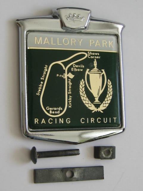 Click the image for more info MALLORY PARK RACING CIRCUIT CAR BADGE MALLORY