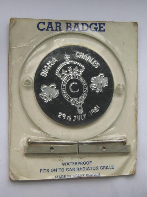 Click the image for more info DIANA & PRINCE CHARLES WEDDING 1981 CAR BADGE DIANA