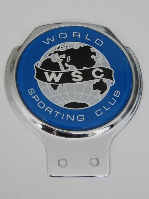 Click the image for more info WORLD SPORTING CLUB CAR BADGE WORLD