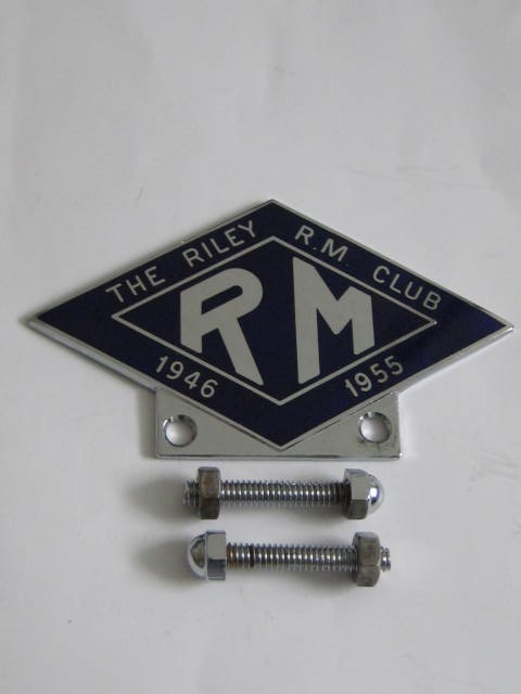 Click the image for more info THE RILEY RM 1946 - 1955 CLUB CAR BADGE THE