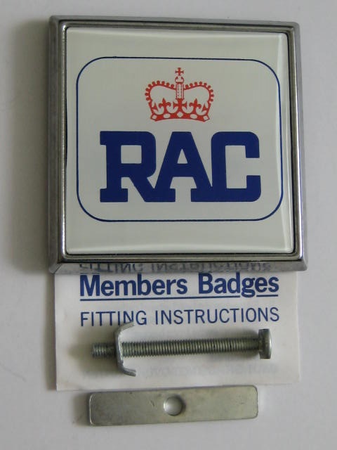 Click the image for more info RAC ASSOCIATE CAR BADGE 1970 - 1997 RAC