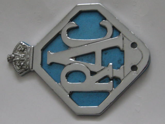 Click the image for more info RAC ASSOCIATE CAR BADGE 1946 - 1954 RAC