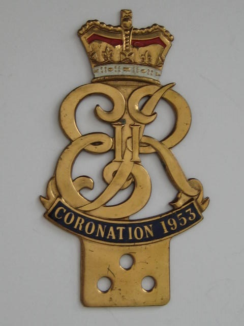 Click the image for more info QUEEN ELIZABETH 1953 CORONATION CAR BADGE QUEEN