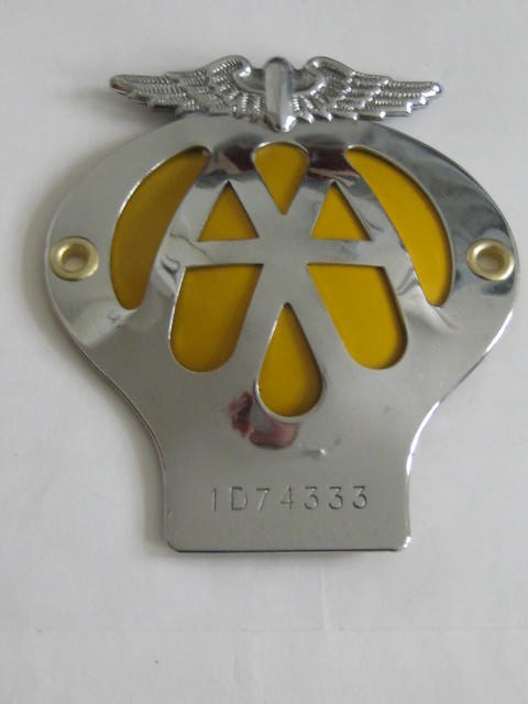 Click the image for more info AA GRILLE BADGE 1945 - 1967 AA