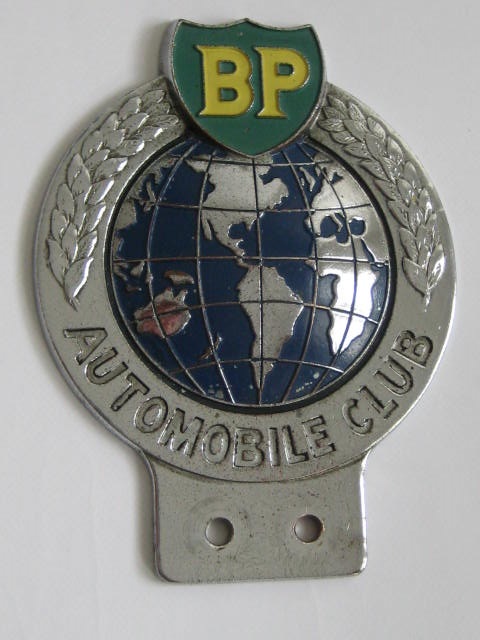 Click the image for more info BP AUTOMOBILE CLUB CAR BADGE BP