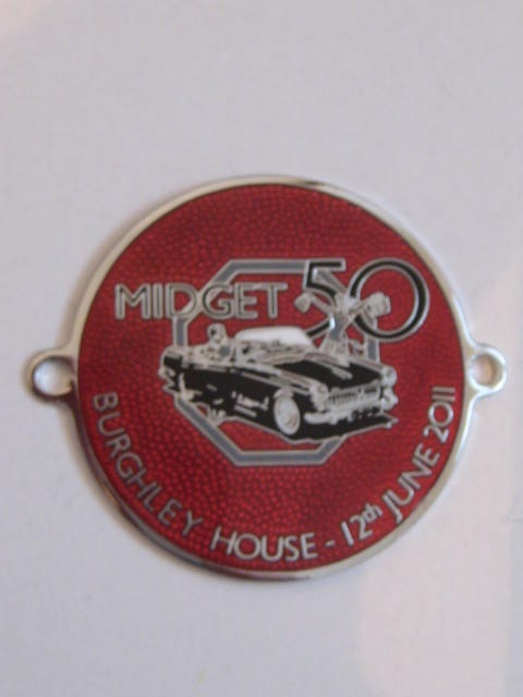 Click the image for more info MG MIDGET 50TH ANNIVERSARY BADGE MG
