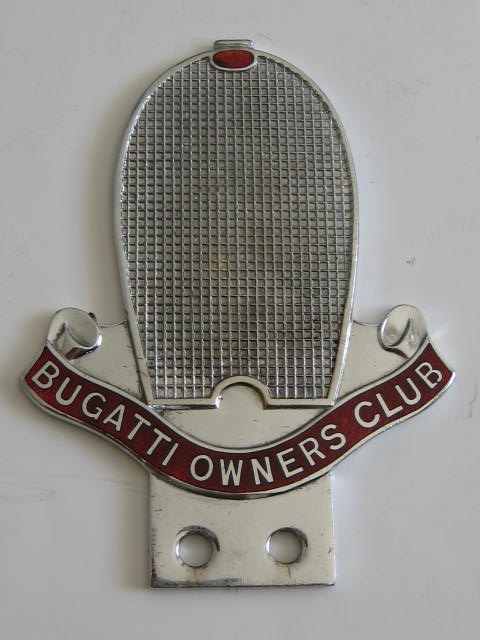 Click the image for more info BUGATTI OWNERS CLUB CAR BADGE BUGATTI