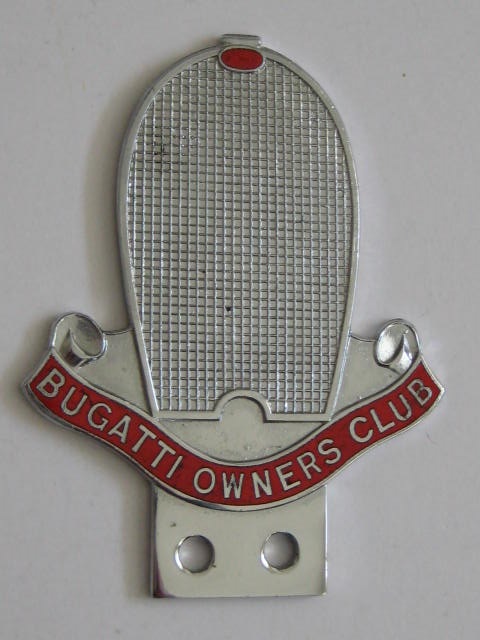 Click the image for more info BUGATTI OWNERS CLUB CAR BADGE BUGATTI