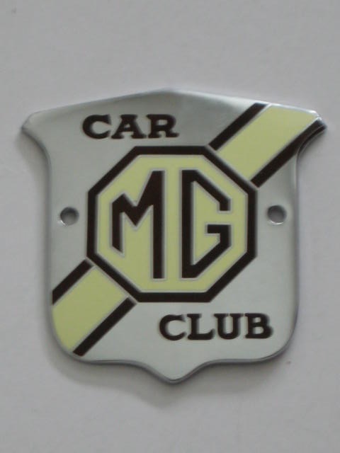 Click the image for more info MG CAR CLUB SMALL GRILLE BADGE MG