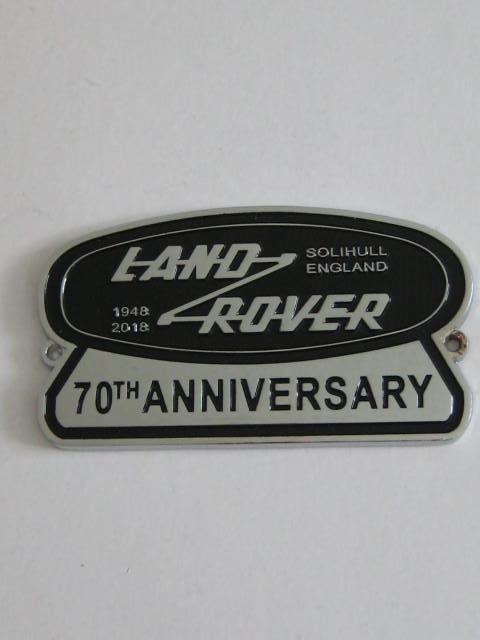 Click the image for more info LAND ROVER 70TH ANNIVERSARY BADGE LAND