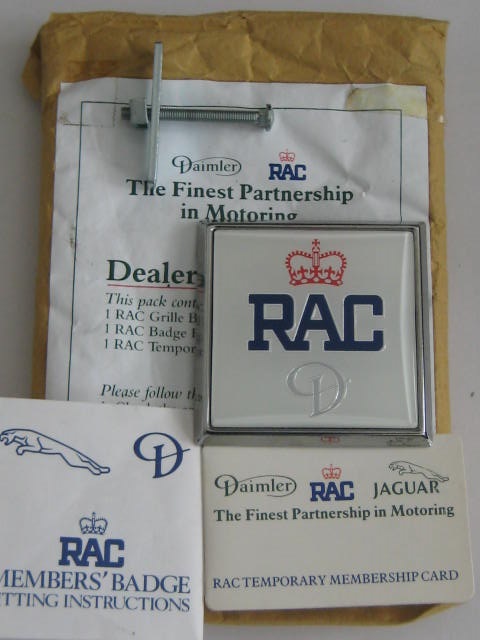 Click the image for more info RAC DAIMLER CAR BADGE RAC