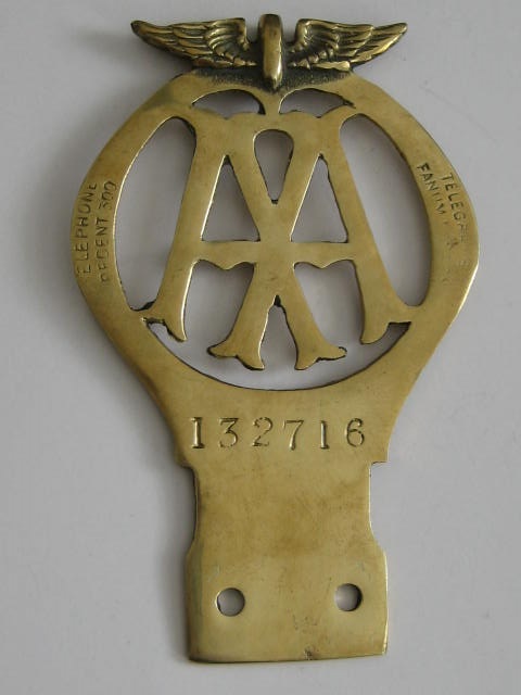 Click the image for more info WW1 1916 - 1918 AA CAR BADGE WW1