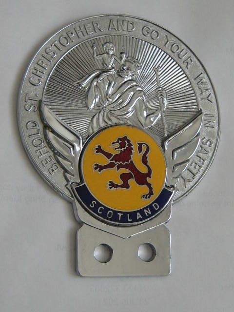 Click the image for more info SCOTLAND ST. CHRISTOPHER CAR BADGE SCOTLAND