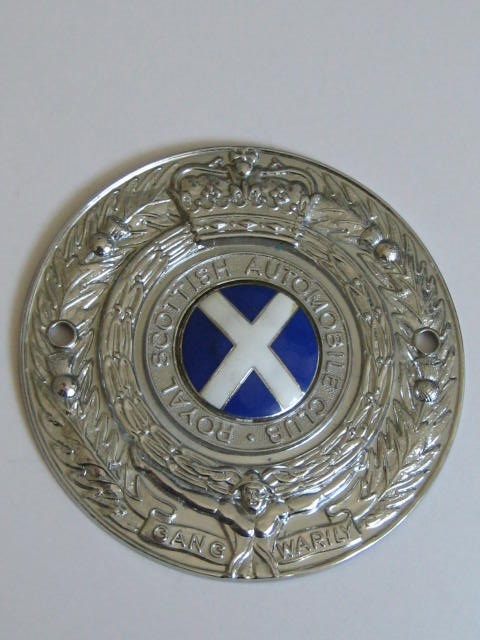 Click the image for more info ROYAL SCOTTISH AUTOMOBILE CLUB CAR BADGE ROYAL