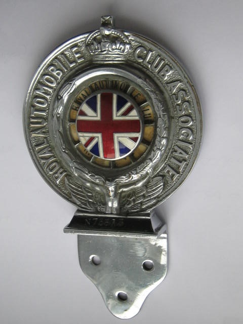 Click the image for more info RAC ASSOCIATE 1929 - 1932 CAR BADGE RAC
