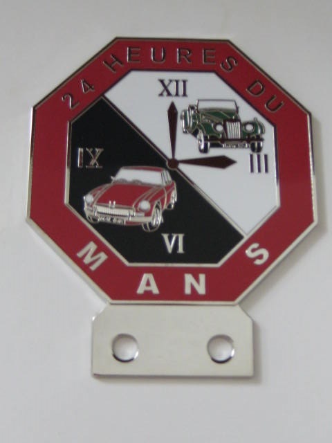 Click the image for more info MG 24 HEURES DU MANS CAR BADGE MG