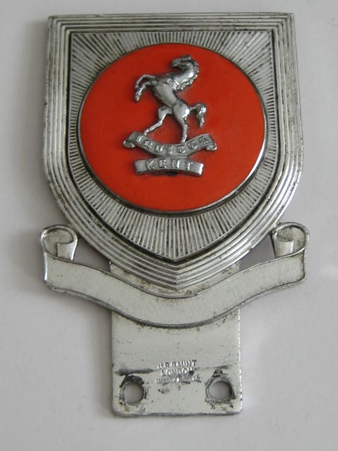 Click the image for more info COUNTY OF KENT INVICTA CAR BADGE COUNTY