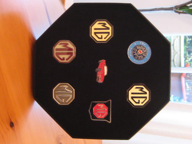 Click the image for more info MG BADGE DISPLAY SET MG