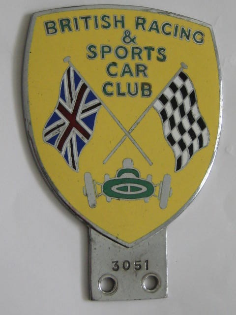 Click the image for more info BRITISH RACING & SPORTS CAR CLUB BADGE BRITISH