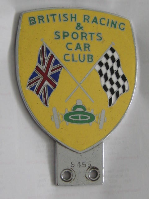 Click the image for more info BRITISH RACING & SPORTS CAR CLUB BADGE BRITISH