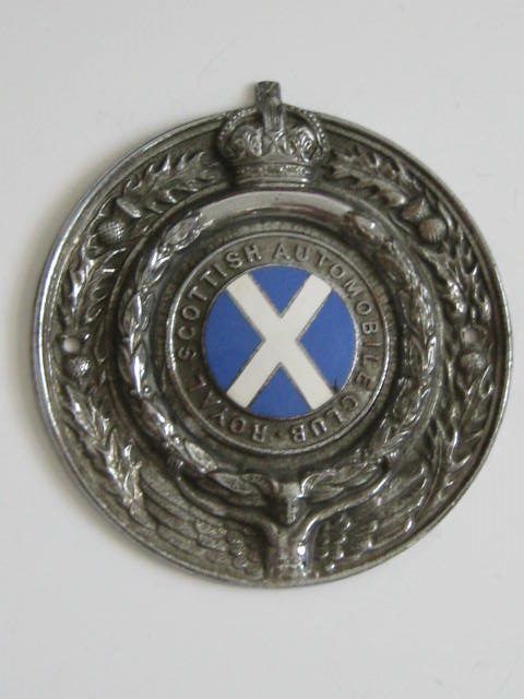 Click the image for more info ROYAL SCOTTISH AUTOMOBILE CLUB CAR BADGE ROYAL