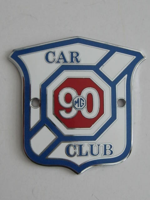 Click the image for more info MG CAR CLUB 90 TH ANNIVERSARY CAR BADGE / PLAQUE MG