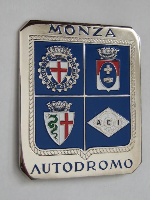 Click the image for more info MONZA AUTODROMA CAR GRILLE BADGE MONZA