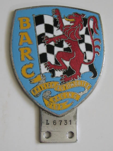 Click the image for more info BRITISH AUTOMOBILE RACING CLUB CAR BADGE BRITISH