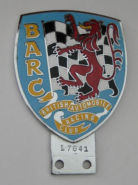 Click the image for more info BRITISH AUTOMOBILE RACING CLUB CAR BADGE BRITISH