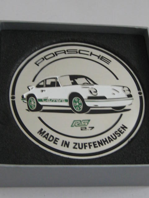 Click the image for more info PORSCHE CARRERA RS 2.7 GRILL BADGE PORSCHE