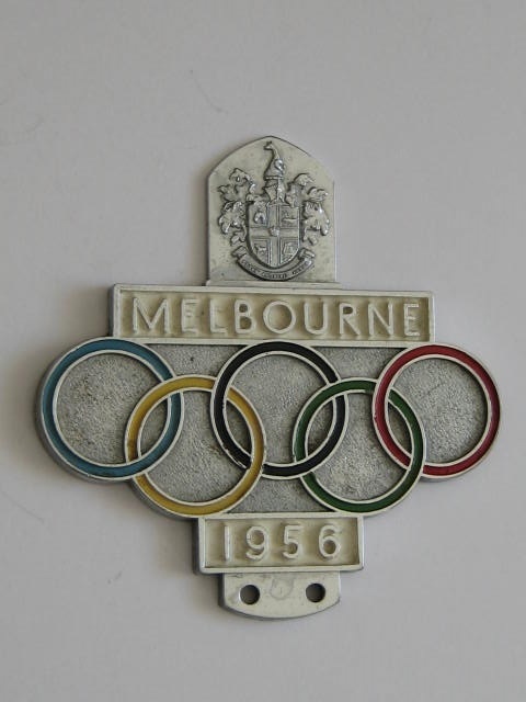 Click the image for more info MELBOURNE 1956 OLYMPICS CAR BADGE MELBOURNE