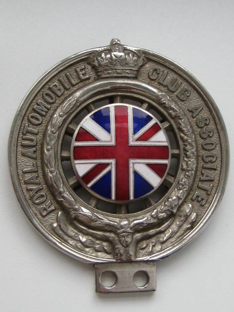 Click the image for more info RAC ASSOCIATE CAR BADGE 1912 - 1929 RAC