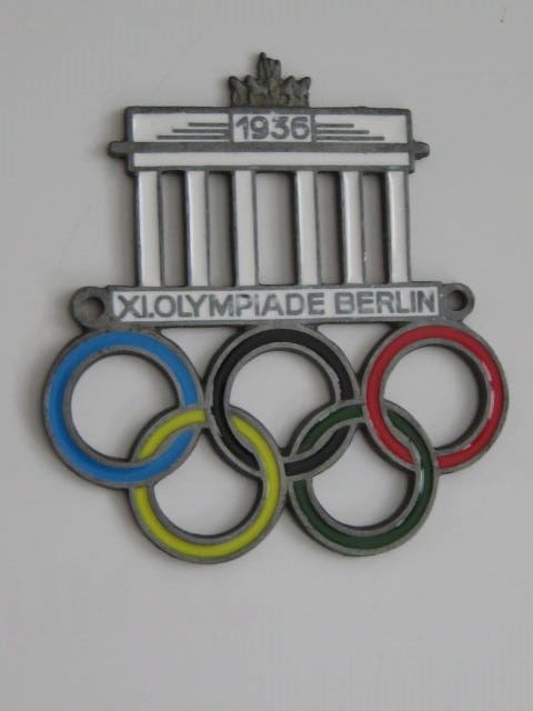 Click the image for more info 1936 BERLIN OLYMPICS CAR BADGE 1936