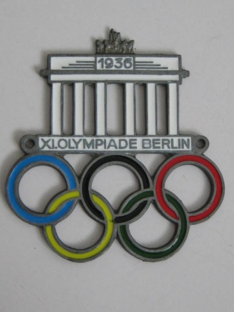 Click the image for more info PRE WW2 1936 BERLIN OLYMPICS CAR BADGE PRE
