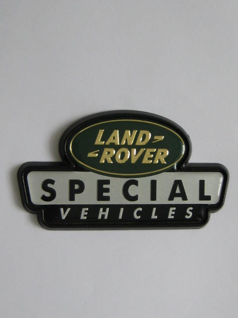 Click the image for more info LAND ROVER SPECIAL VEHICLES BADGE LAND