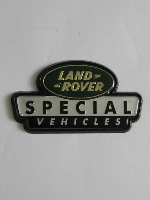 Click the image for more info LAND ROVER SPECIAL VEHICLES BADGE LAND