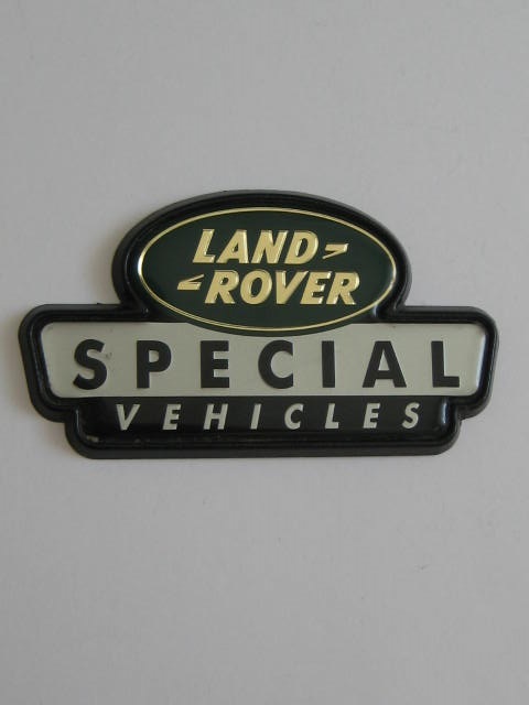 Click the image for more info LAND ROVER SPECIAL VEHICLES BADGE LAND