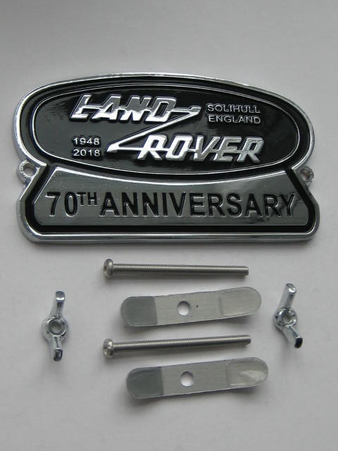 Click the image for more info LAND ROVER 70TH ANNIVERSARY BADGE LAND